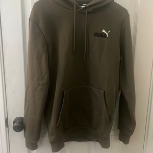 Green Puma hoodie, size small.